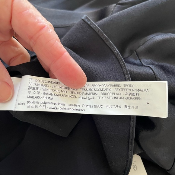 ZARA NWT! Black Satiny Flowy Waterfall Lined Camisole Tank Top Sz M NEW! - Picture 7 of 7